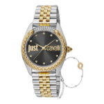 JC1L195M0105 Just Cavalli Set Emozioni JC1L195M0105 Ladies Watch, Quartz Watch, Stainless Steel Case, Stainless Steel Strap, Silver/Gold