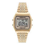 AOST22074 Adidas Street Digital Two AOST22074 Unisex Watch Chronograph, Quartz Watch, Stainless Steel Case, Stainless Steel Strap, Gold