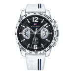 1791475 Tommy Hilfiger Decker 1791475 Men's Watch, Quartz Watch, Stainless Steel Case, Silicone Strap, Silver
