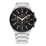 1792087 Tommy Hilfiger Dexter 1792087 Men's Watch, Quartz Watch, Stainless Steel Case, Stainless Steel Strap, Silver/Black