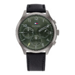 7369 0 Tommy Hilfiger Asher 1791856 Men's Watch, Quartz Watch, Stainless Steel Case, Leather Strap, Grey