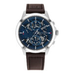 7387 0 Tommy Hilfiger Henry 1710476&nbsp;Men's Watch, Quartz Watch, Stainless Steel Case, Leather Strap, silver