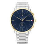 7443 0 Tommy Hilfiger Hunter 1710408 Men's Watch, Quartz Watch, Stainless Steel Case, Stainless Steel Strap, Silver/gold