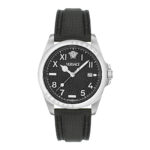 7492 0 Versace VE9H00124 Anteo Men's Watch, Quartz Watch, Stainless Steel Case, Leather Strap, Silver
