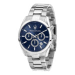 7511 0 Maserati Attrazione R8853151005 Men's Watch Dualtimer, Quartz Watch, Stainless Steel Case, Stainless Steel Strap, Silver
