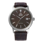 7611 0 Orient Bambino Automatic RA-AC0F17Y30B Men's Watch, Automatic Watch, Stainless Steel Case, Leather Strap, Silver