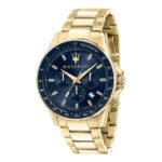 7669 0 Maserati Sfida R8873640008 Men's Watch Chronograph, Quartz Watch, Stainless Steel Case, Stainless Steel Strap, Gold
