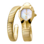 JC1L001M0025 Just Cavalli Snake JC1L001M0025 Ladies Watch, Quartz Watch, Stainless Steel Case, Stainless Steel Strap, Gold