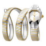JC1L022M0045 Just Cavalli Glam Snake JC1L022M0045 Ladies Watch, Quartz Watch, Stainless Steel Case, Stainless Steel Strap, Silver/Gold