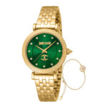 JC1L266M0035 Just Cavalli Unleashed Set JC1L266M0035 Ladies Watch, Quartz Watch, Stainless Steel Case, Stainless Steel Strap, Gold