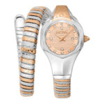 JC1L270M0065 Just Cavalli Signature Snake Amalfi JC1L270M0065 Ladies Watch, Quartz Watch, Stainless Steel Case, Stainless Steel Strap, Silver/Rosé Gold
