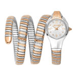 JC1L271M0065 Just Cavalli Signature Snake Ravenna JC1L271M0065 Ladies Watch, Quartz Watch, Stainless Steel Case, Stainless Steel Strap, Silver/Rosé Gold