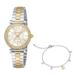 JC1L273M0085 Just Cavalli Varenna Set JC1L273M0085 Ladies Watch, Quartz Watch, Stainless Steel Case, Stainless Steel Strap, Silver/Gold