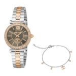 JC1L273M0095 Just Cavalli Varenna Set JC1L273M0095 Ladies Watch, Quartz Watch, Stainless Steel Case, Stainless Steel Strap, Silver/Rosé Gold