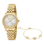 JC1L315M0055 Just Cavalli Valentines Set JC1L315M0055 Ladies Watch, Quartz Watch, Stainless Steel Case, Stainless Steel Strap, Gold