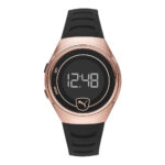 P5051 Puma Faster P5051 Men's Watch, Quartz Watch, Stainless Steel Case, Silicone Strap, Rosé Gold