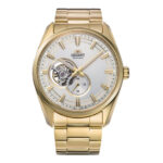 RA AR0007S10B Orient Open Heart Automatic RA-AR0007S30B Men's Watch, Automatic Watch, Stainless Steel Case, Stainless Steel Strap, Gold