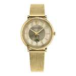 VBQ070017 Versace VBQ070017 V-Circle Men's Watch, Quartz Watch, Stainless Steel Case, Stainless Steel Strap, Gold