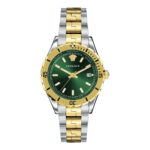 VE3A00720 Versace VE3A00720 Hellenyium Men's Watch, Quartz Watch, Stainless Steel Case, Stainless Steel Strap, Silver/Gold