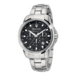 7725 0 Maserati Successo R8873621001 Men's Watch Chronograph, Quartz Watch, Stainless Steel Case, Stainless Steel Strap, Silver