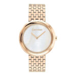 7906 0 Calvin Klein Sculptural 25200322 Ladies Watch, Quartz Watch, Stainless Steel Case, Stainless Steel Strap, Rosé Gold