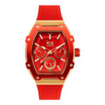 7916 0 ICE Watch Boliday 022870 Ladies Watch, Quartz Watch, Aluminium Case, Silicone Strap, Gold/Red