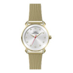 7945 0 Carlo Cantinaro CC3014 Ladies Watch, Quartz Watch, Metal Case, Metal Strap, Gold