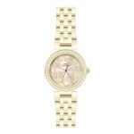 7954 0 Carlo Cantinaro CC3023 Ladies Watch, Quartz Watch, Metal Case, Metal Strap, Gold